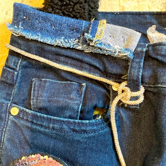 Original Denim One of a kind .RawEdge bags handmade by Salina . Mixed materials - Picture 5 of 9